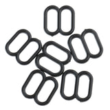 Maxbell 100 Pieces Plastic Bra Lingerie Strap Clips Hook Slider Buckle 8mm Black