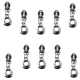 Maxbell 10 Pieces #3 Nylon Zipper Puller Slider Head Replacement Repair Kit White