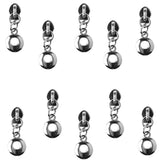 Maxbell 10 Pieces #3 Nylon Zipper Puller Slider Head Replacement Repair Kit White