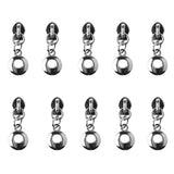 Maxbell 10 Pieces #3 Nylon Zipper Puller Slider Head Replacement Repair Kit White