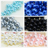 Maxbell 100 Pieces Faux Pearl Round Beads without Hole Jewelry Accessory 6 mm