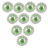Maxbell DIY Acrylic Crystal Diamonte Round Buttons Wedding Decoration cyan