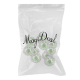 Maxbell DIY Acrylic Crystal Diamonte Round Buttons Wedding Decoration cyan