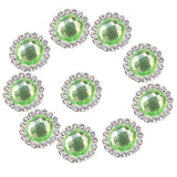 Maxbell DIY Acrylic Crystal Diamonte Round Buttons Wedding Decoration cyan