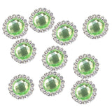 Maxbell DIY Acrylic Crystal Diamonte Round Buttons Wedding Decoration cyan