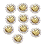 Maxbell DIY Acrylic Crystal Diamonte Round Buttons Wedding Decoration Light coffee