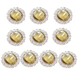 Maxbell DIY Acrylic Crystal Diamonte Round Buttons Wedding Decoration Light coffee