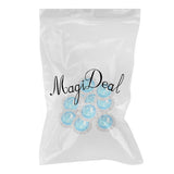 Maxbell DIY Acrylic Crystal Diamonte Round Buttons Wedding Decoration aqua blue