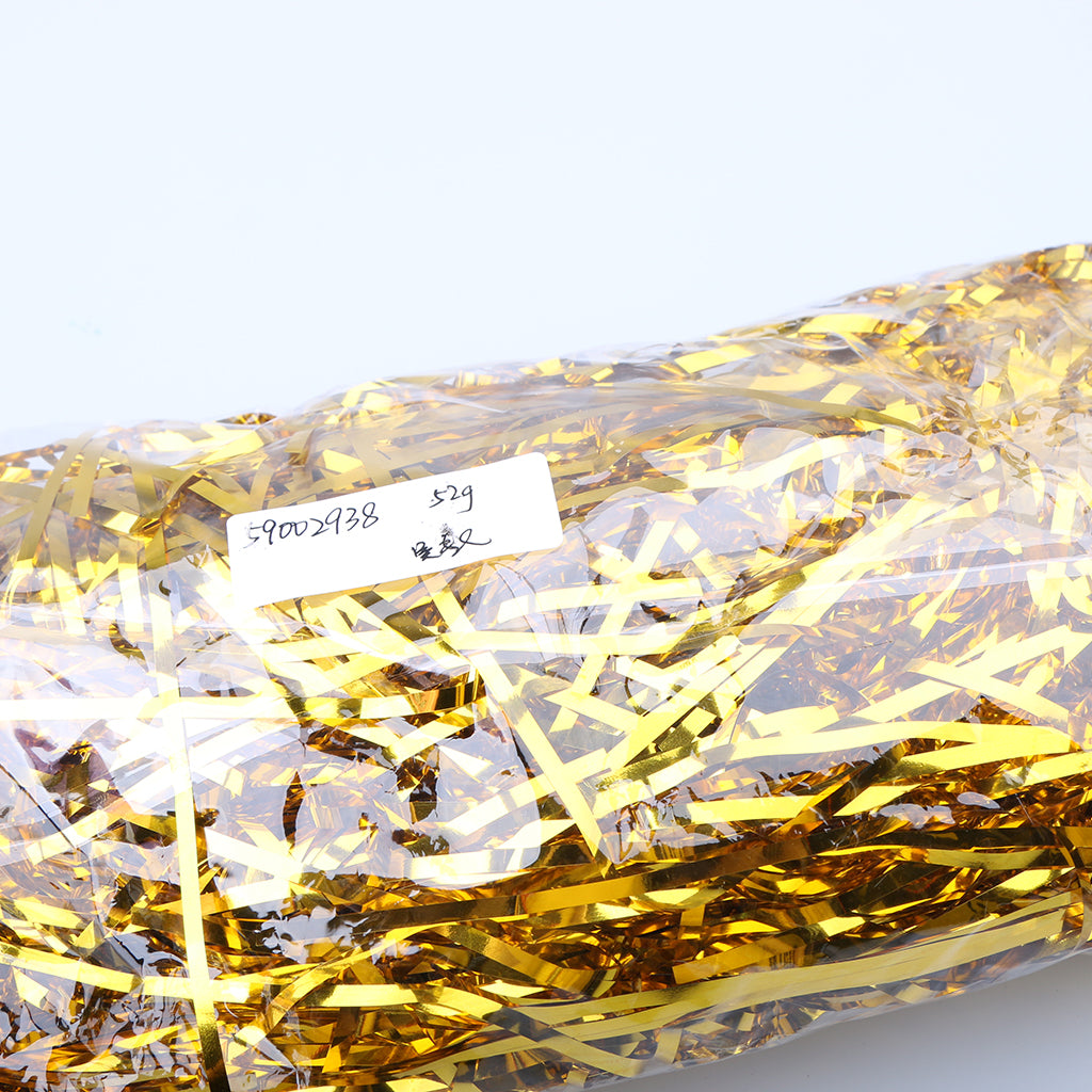 Maxbell 1 Pack Shiny Gift Cartridge Box Filled Silk Gift Wrapping Party Decor gold