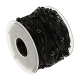 Maxbell 10m DIY Applique Sheer Mesh Beaded Lace Trim Ribbon 20 mm for Decor Black
