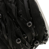 Maxbell 10m DIY Applique Sheer Mesh Beaded Lace Trim Ribbon 20 mm for Decor Black