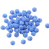 Maxbell 50Piece Crystal Pave Clay Spacer Ball Beads for Jewelry Making Bluish violet