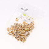 Maxbell 100 Piece Round Rondelle Spacer Bead for Jewelry Making Crafts Gold 6mm