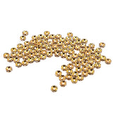 Maxbell 100 Piece Round Rondelle Spacer Bead for Jewelry Making Crafts Gold 6mm