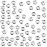 Maxbell 100 Piece Round Rondelle Spacer Bead for Jewelry Making Crafts Silver 6mm