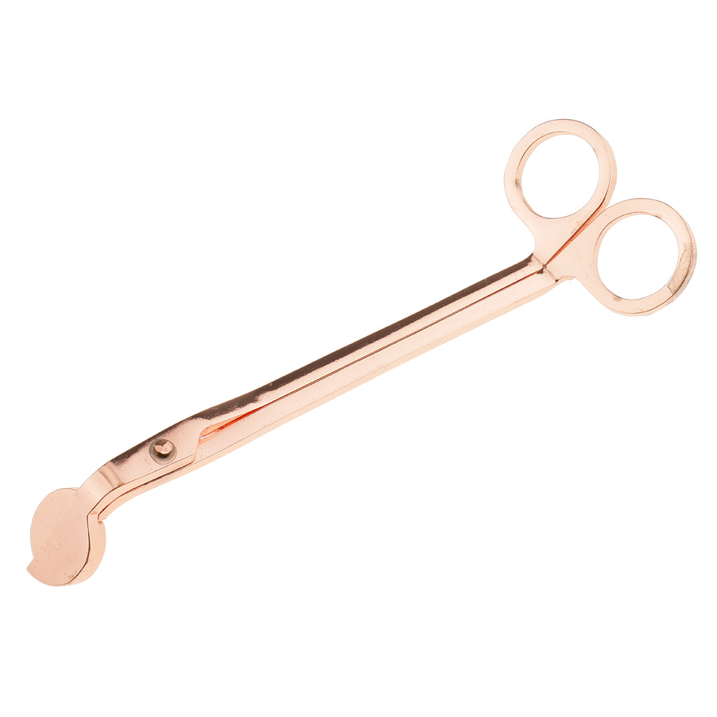 Maxbell Candle Wick Scissors Stainless Steel Trimmer Candle Snuffer Tool Rose gold