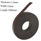 Maxbell 5 Meters Long DIY Crafts Leather Strap Strip 15mm Wide Light Coffee