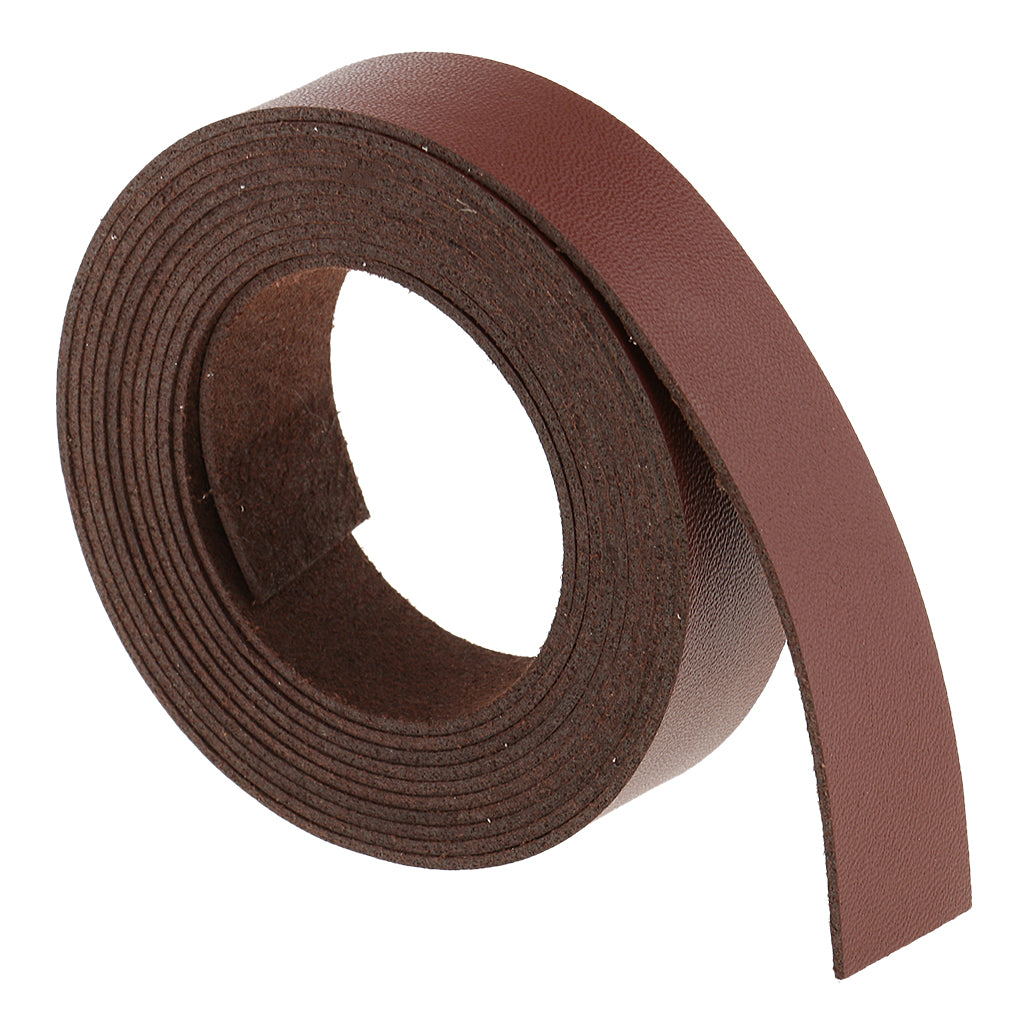 Maxbell 2 Meters Long LeatherCrafts Microfiber Strap 20mm Wide for Garment Burgundy