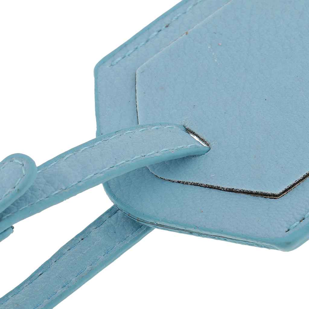 Maxbell 1 Piece PU Leather Luggage Tag Travel Suitcase ID Label Security Tag Blue