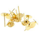 Maxbell 200 Piece Earring Pin Findings DIY Post Pad for Jewelry Making Crafts Gold