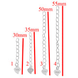 Maxbell 5 Piece 925 Sterling Silver Extender Chain for Jewelry Making Findings 3cm