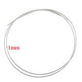 Maxbell 50cm 925 Sterling Silver Round Beading Wire for Jewelry Making 1mm