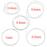 Maxbell 50cm 925 Sterling Silver Round Beading Wire for Jewelry Making 1mm