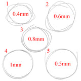 Maxbell 50cm 925 Sterling Silver Round Beading Wire for Jewelry Making 1mm