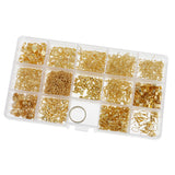 Maxbell Jewelry Making Starter Kit Tool Findings Components Storage Box Gold