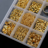 Maxbell Jewelry Making Starter Kit Tool Findings Components Storage Box Gold