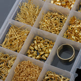 Maxbell Jewelry Making Starter Kit Tool Findings Components Storage Box Gold