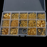 Maxbell Jewelry Making Starter Kit Tool Findings Components Storage Box Gold