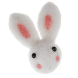 Maxbell 100% Wool Felt Balls Embellishments DIY Jewelry Crafts 6.8 x 5 cm Rabbit