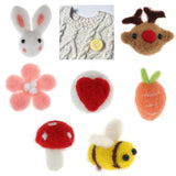 Maxbell 100% Wool Felt Balls Embellishments DIY Jewelry Crafts 6.8 x 5 cm Rabbit