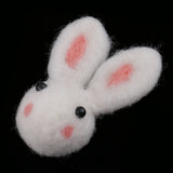 Maxbell 100% Wool Felt Balls Embellishments DIY Jewelry Crafts 6.8 x 5 cm Rabbit