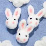 Maxbell 100% Wool Felt Balls Embellishments DIY Jewelry Crafts 6.8 x 5 cm Rabbit