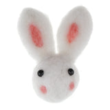 Maxbell 100% Wool Felt Balls Embellishments DIY Jewelry Crafts 6.8 x 5 cm Rabbit