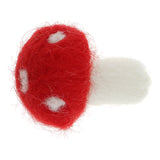 Maxbell 100% Wool Felt Balls Embellishments DIY Jewelry Crafts 4.5 x 3.5 cm Mushroom