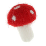 Maxbell 100% Wool Felt Balls Embellishments DIY Jewelry Crafts 4.5 x 3.5 cm Mushroom