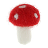 Maxbell 100% Wool Felt Balls Embellishments DIY Jewelry Crafts 4.5 x 3.5 cm Mushroom