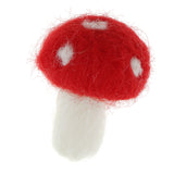 Maxbell 100% Wool Felt Balls Embellishments DIY Jewelry Crafts 4.5 x 3.5 cm Mushroom