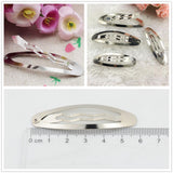 Maxbell 50pcs Rounded Snap Clip Oval Silver Metal Hair Bow Click Barrette DIY 6cm