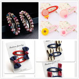 Maxbell 50pcs Rounded Snap Clip Oval Silver Metal Hair Bow Click Barrette DIY 6cm