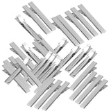 Maxbell 50pcs Assorted Size Flat Single Prong Metal Alligator Hair Clips 76mm