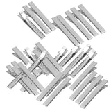 Maxbell 50pcs Assorted Size Flat Single Prong Metal Alligator Hair Clips 76mm