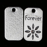 Maxbell 50 Pieces Engraved Retro Pendant Charms Jewelry Making Accessories Silver