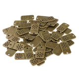 Maxbell 50 Pieces Engraved Retro Pendant Charms Jewelry Making Accessories Bronze