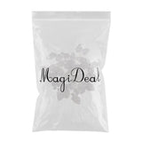 Maxbell 20 Pairs Chinese Knot Frog Buttons with Beads for Cheongsam White