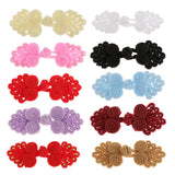 Maxbell 20 Pairs Chinese Knot Frog Buttons with Beads for Cheongsam White