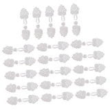 Maxbell 20 Pairs Chinese Knot Frog Buttons with Beads for Cheongsam White
